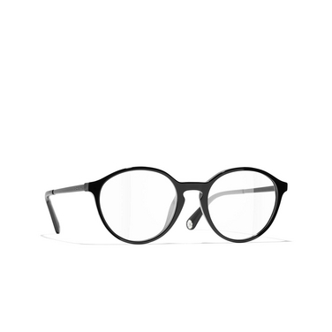 CHANEL pantos Eyeglasses C888 black - three-quarters view