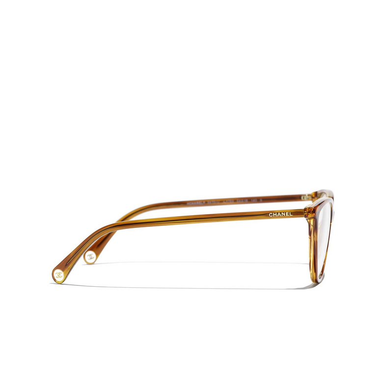 CHANEL cateye Eyeglasses 1753 striped brown