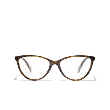 CHANEL cateye Eyeglasses C714 dark tortoise - front view