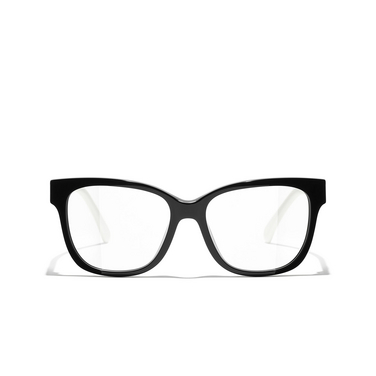 CHANEL square Eyeglasses 1656 black - front view
