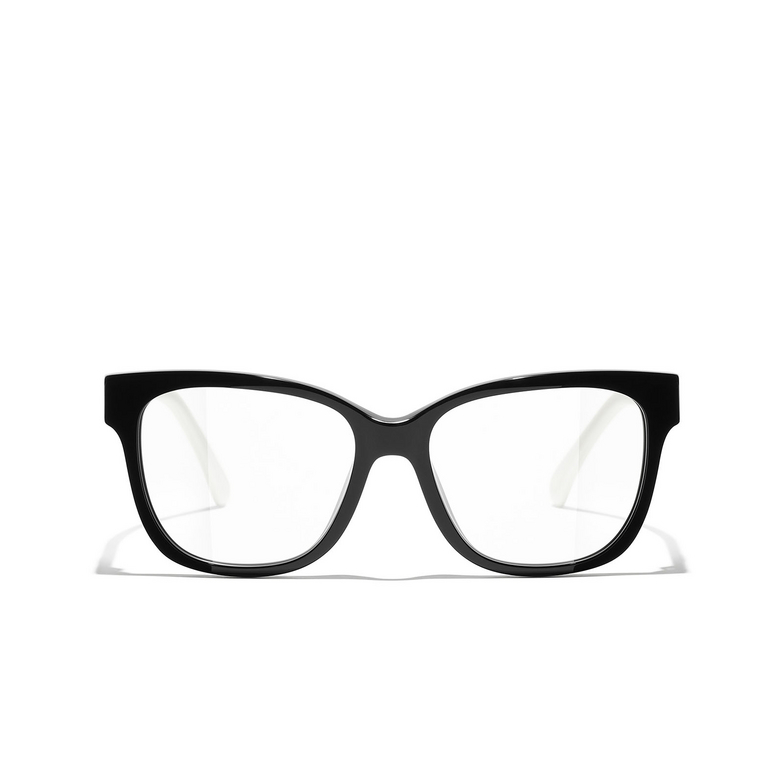 CHANEL square Eyeglasses 1656 black