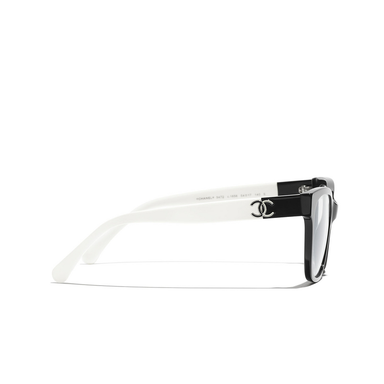 CHANEL square Eyeglasses 1656 black