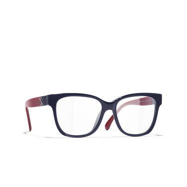CHANEL square Eyeglasses 1768 blue - three-quarters view