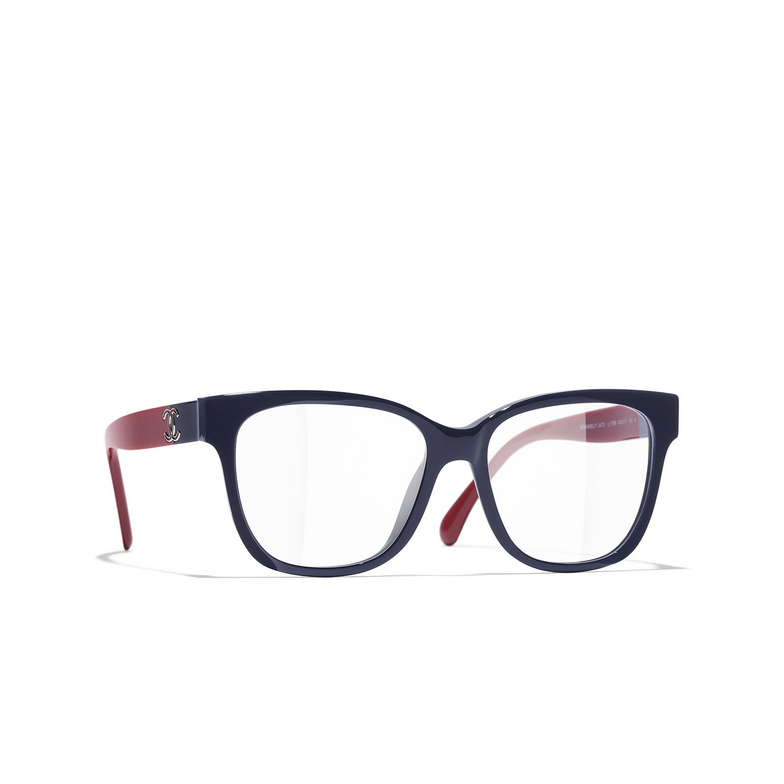 CHANEL square Eyeglasses 1768 blue