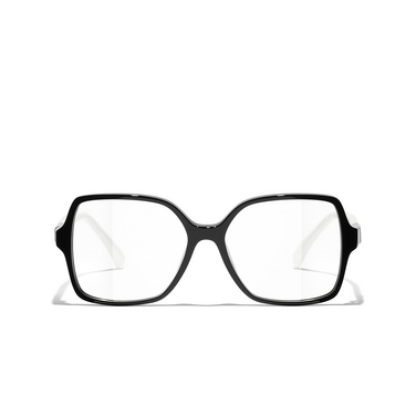 CHANEL square Eyeglasses 1656 black - front view