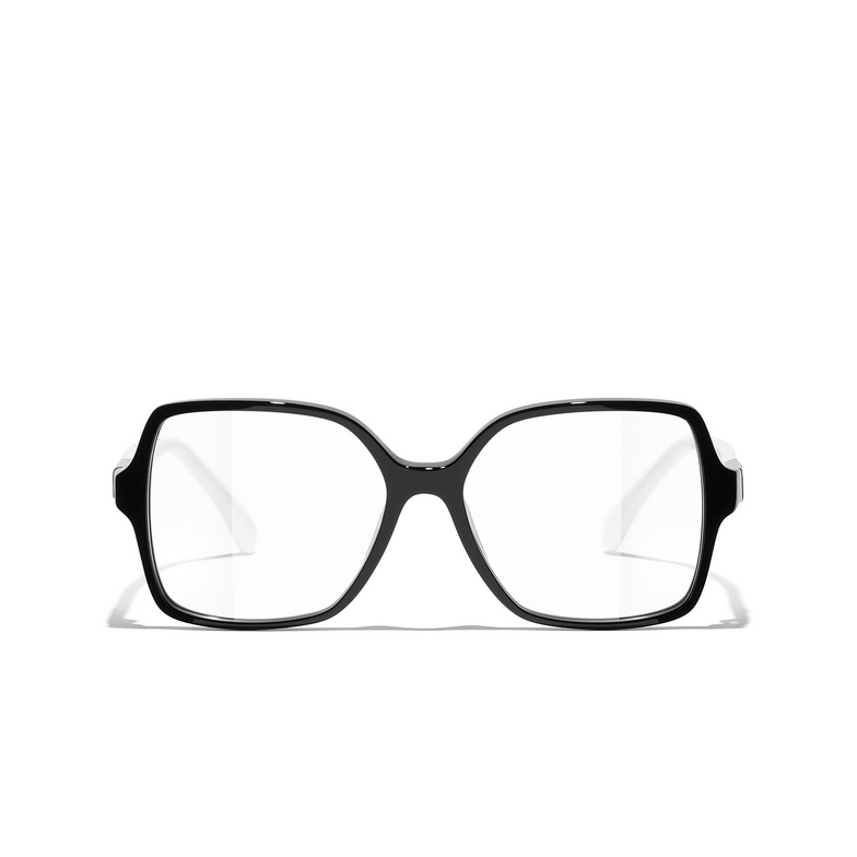 CHANEL square Eyeglasses 1656 black