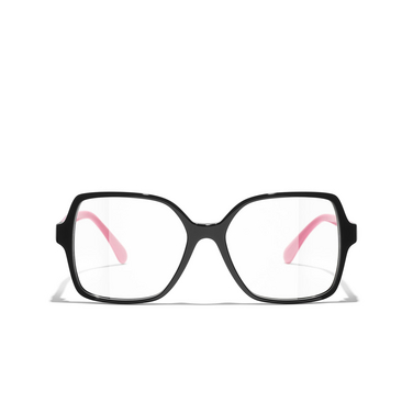 CHANEL square Eyeglasses C535 black - front view