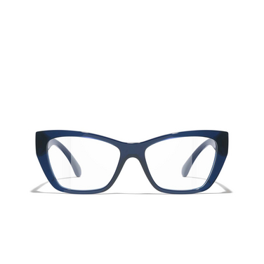 Gafas para graduar ojo de gato CHANEL 1671 crystal blue vendome - Vista delantera