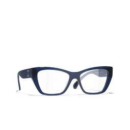 CHANEL cateye Eyeglasses 1671 crystal blue vendome