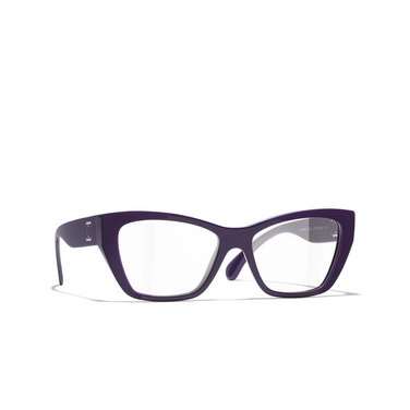 Optiques oeil de chat CHANEL 1758 purple - Vue trois quarts