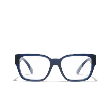 CHANEL square Eyeglasses 1671 blue - front view