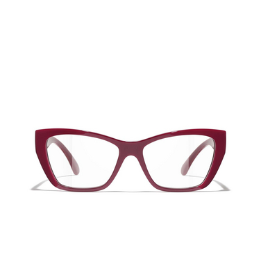 CHANEL square Eyeglasses 1759 red - front view