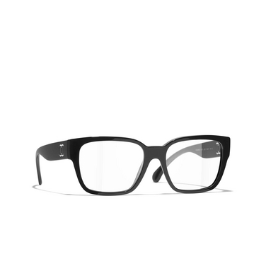 CHANEL square Eyeglasses C501 black - three-quarters view
