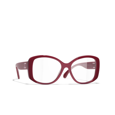 CHANEL butterfly Eyeglasses 1759 red - three-quarters view