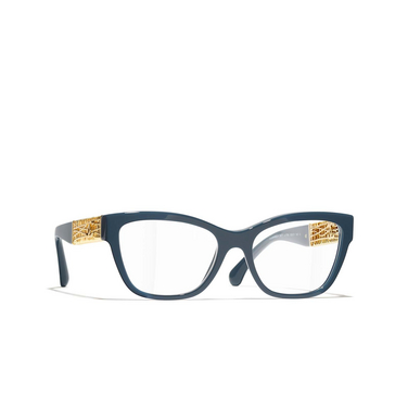 Gafas para graduar ojo de gato CHANEL 1790 blue grey - Vista tres cuartos