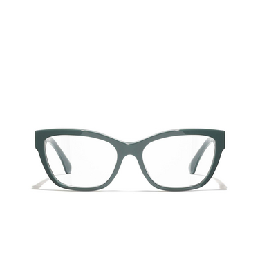 Optiques oeil de chat CHANEL 1793 teal green - Vue de face