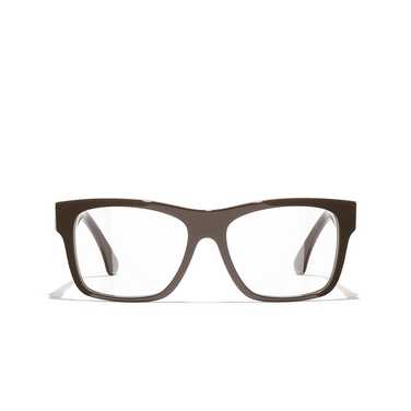 CHANEL square Eyeglasses 1460 dark taupe - front view