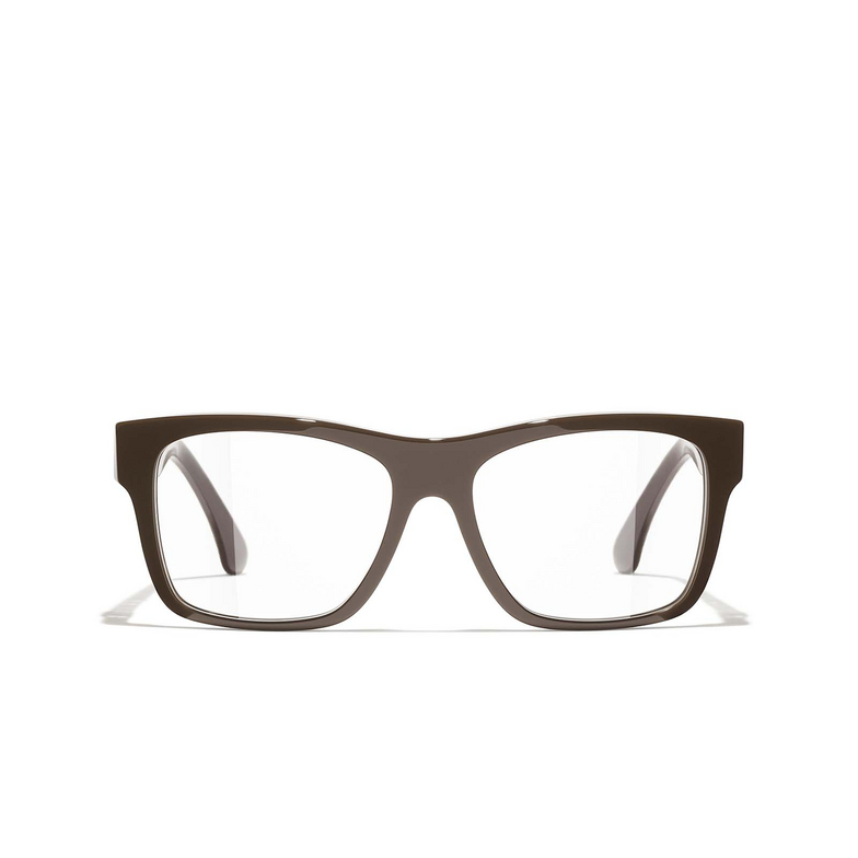 CHANEL square Eyeglasses 1460 dark taupe