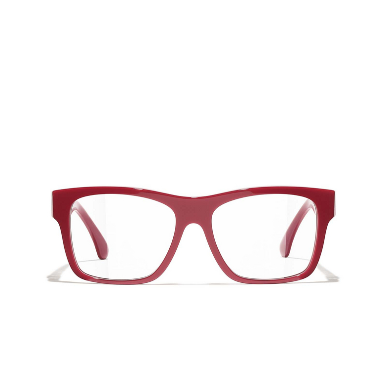 CHANEL square Eyeglasses 1769 dark red