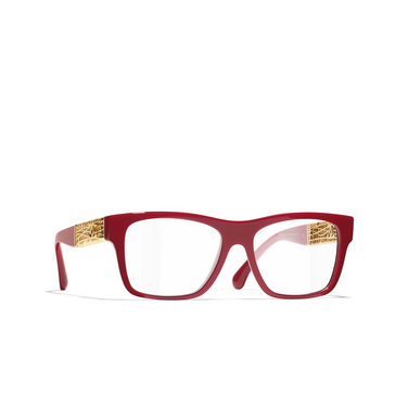 CHANEL square Eyeglasses 1769 dark red - three-quarters view