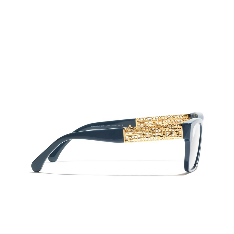 CHANEL square Eyeglasses 1790 blue grey