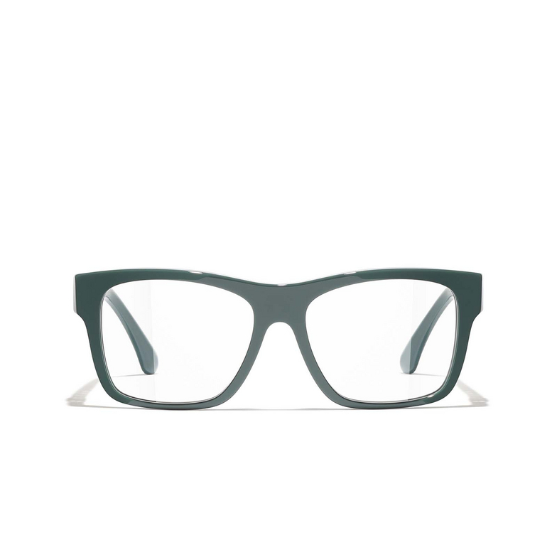 CHANEL square Eyeglasses 1793 teal green