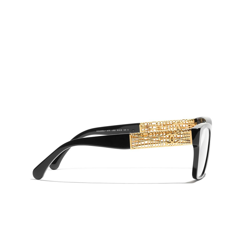 CHANEL square Eyeglasses C622 black