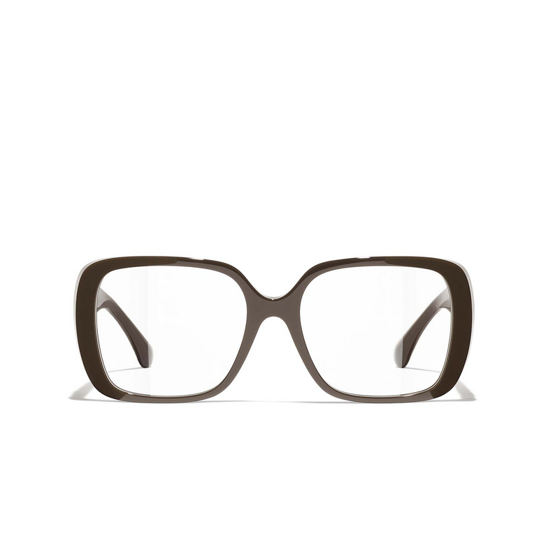 CHANEL square Eyeglasses 1460 dark taupe