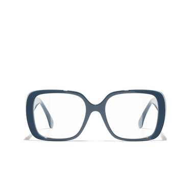 CHANEL square Eyeglasses 1790 blue grey - front view