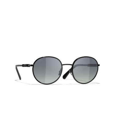 CHANEL pantos Sunglasses C126S8 black - three-quarters view