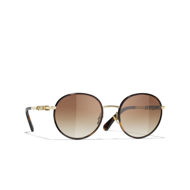 Solaires pantos CHANEL C429S5 gold - Vue trois quarts