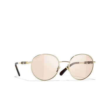 CHANEL pantos Sunglasses C485M4 gold - three-quarters view