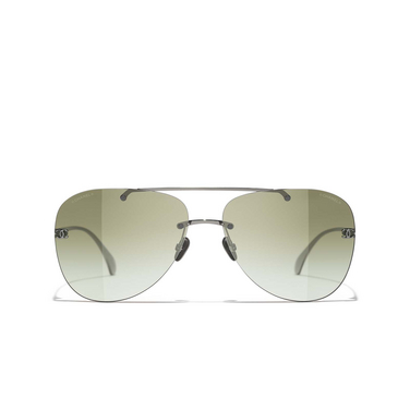 CHANEL pilot Sunglasses C1088E gunmetal - front view