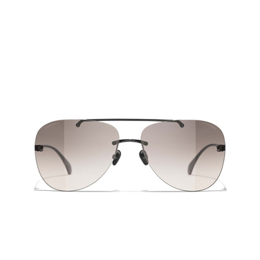 Solaires pilote CHANEL C48619 dark grey - Vue de face