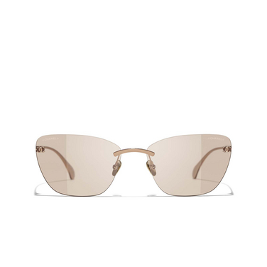 Solaires oeil de chat CHANEL C22693 beige & rose gold - Vue de face