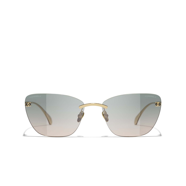 CHANEL Katzenaugenförmige sonnenbrille C395S3 gold