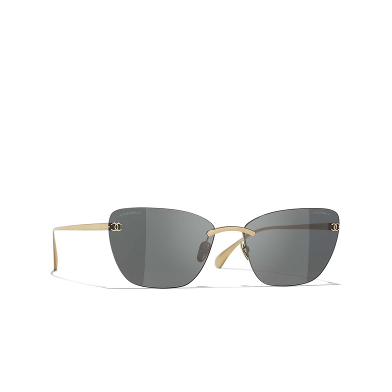 CHANEL Katzenaugenförmige sonnenbrille C395S4 gold