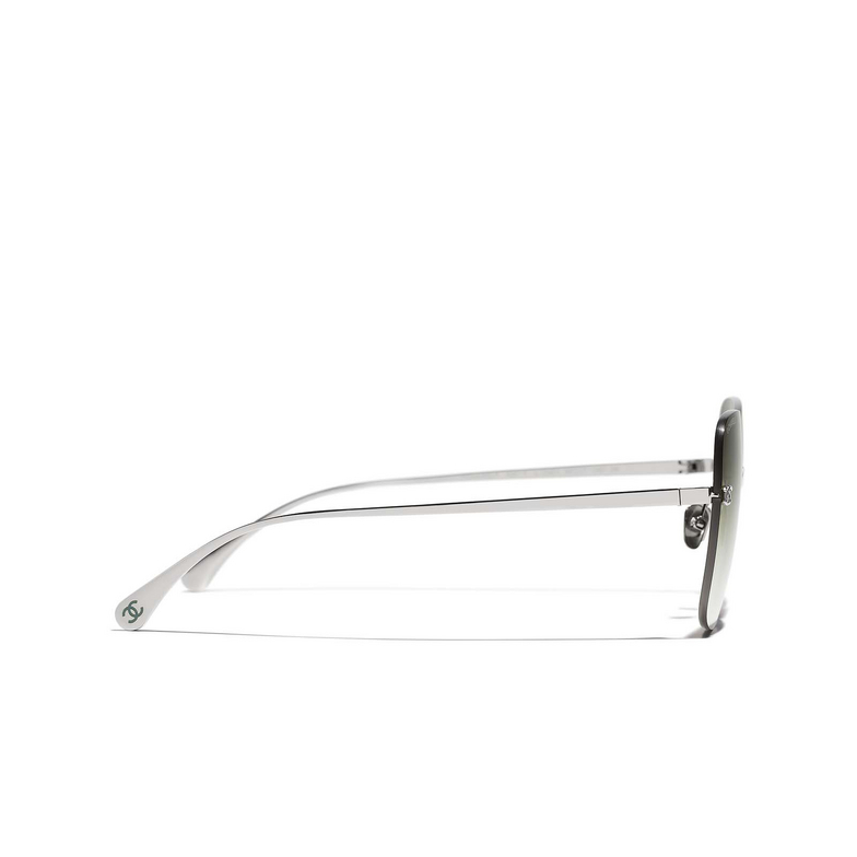 CHANEL square Sunglasses C124E1 silver