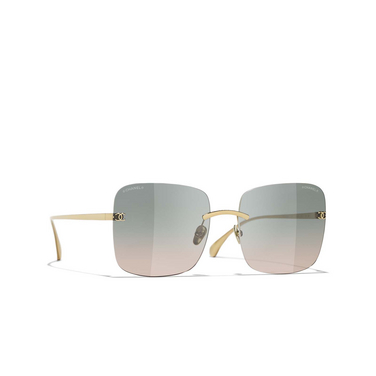 CHANEL square Sunglasses C395S3 gold - three-quarters view