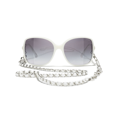 CHANEL square Sunglasses 1255S6 white - front view