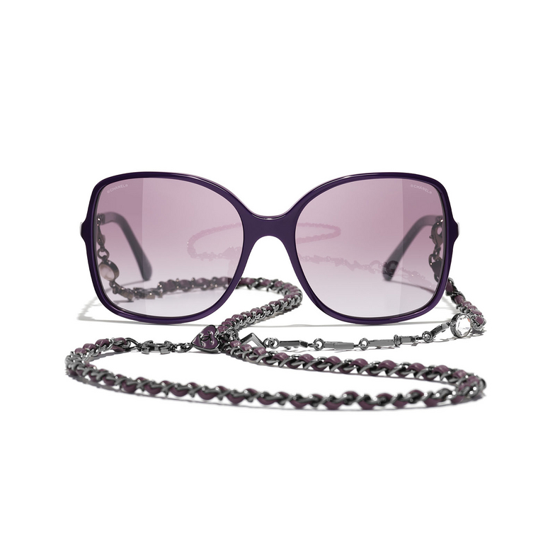 CHANEL square Sunglasses 17588H purple