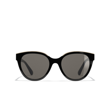 Gafas de sol cuadradas CHANEL C534/3 black & beige - Vista delantera