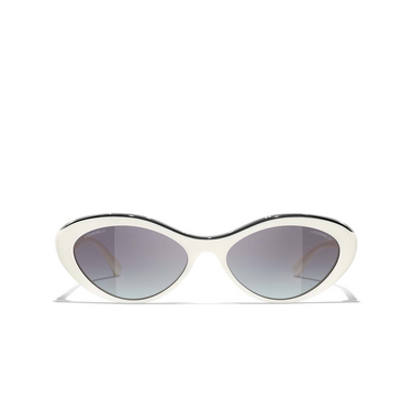 CHANEL oval Sunglasses 1763S6 white - front view