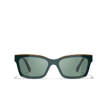 Solaires carrées CHANEL 179571 green - Vue de face