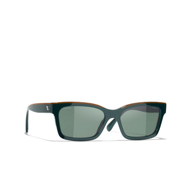 CHANEL square Sunglasses 179571 green - three-quarters view