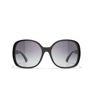 CHANEL square Sunglasses 1663S6 black - front view