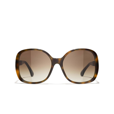 CHANEL square Sunglasses 1761S5 tortoise - front view