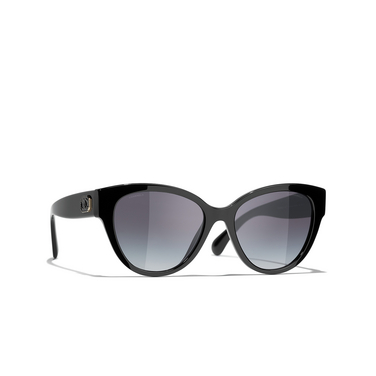 CHANEL butterfly Sunglasses 1403S6 black - three-quarters view
