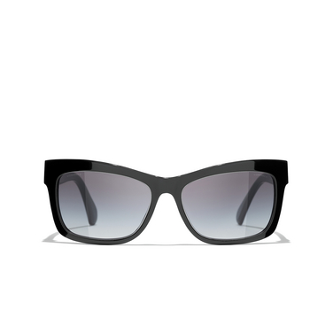 CHANEL rectangle Sunglasses C622S6 black - front view