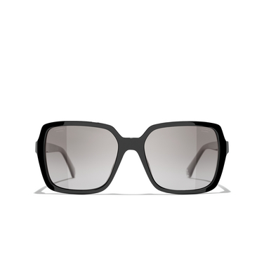 CHANEL square Sunglasses C622M3 black - front view